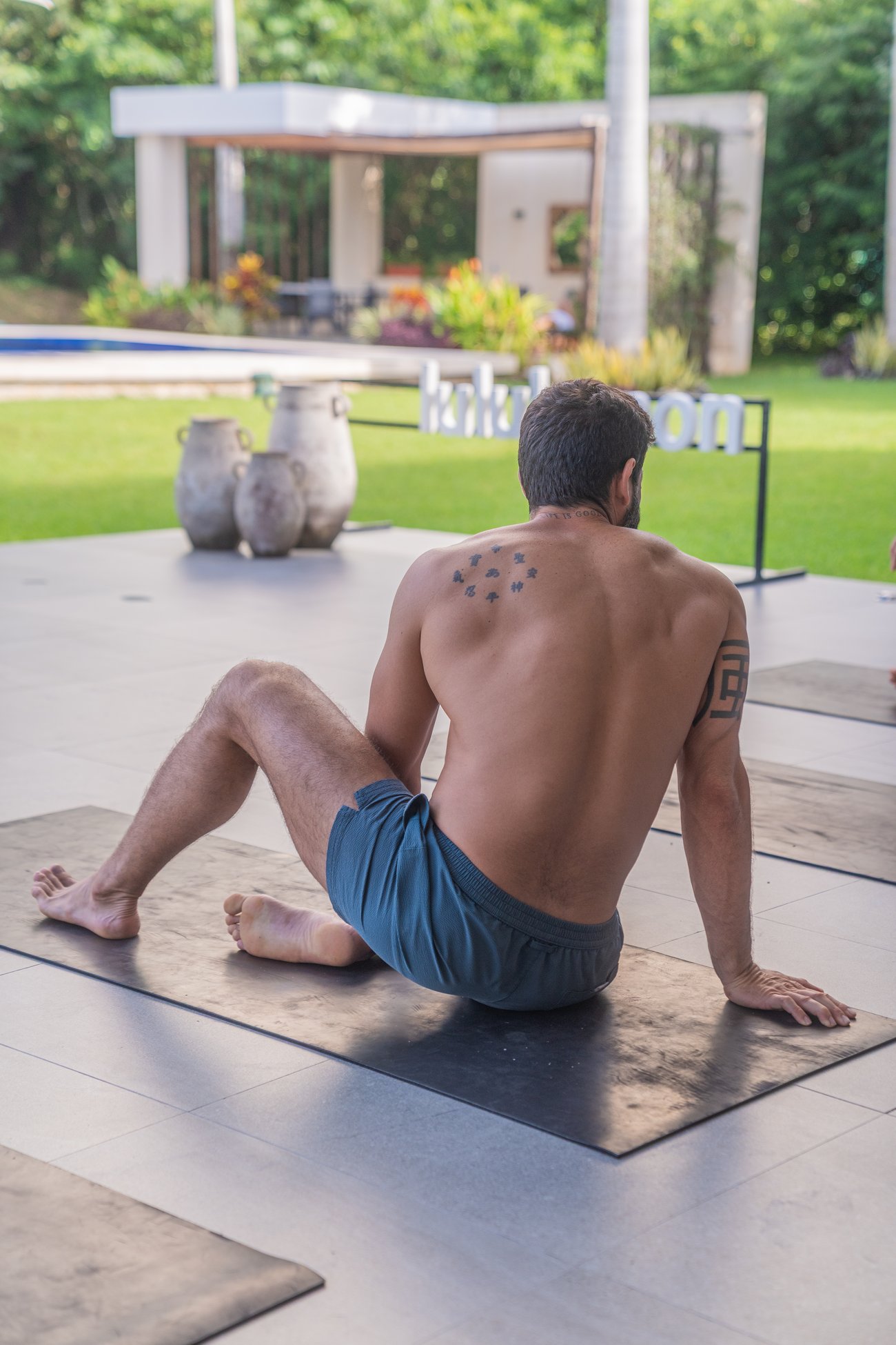 HAVN member in a seated breathwork and meditation moment
